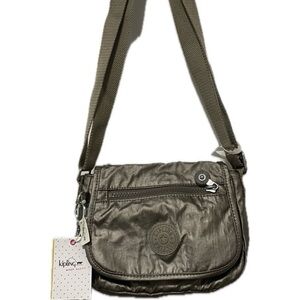 Kipling Shimmering Taupe Crossbody Bag